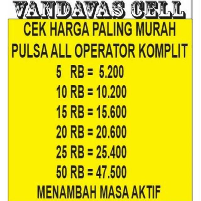 As Telkomsel Xl Three Axis Indosat All Operator Murah