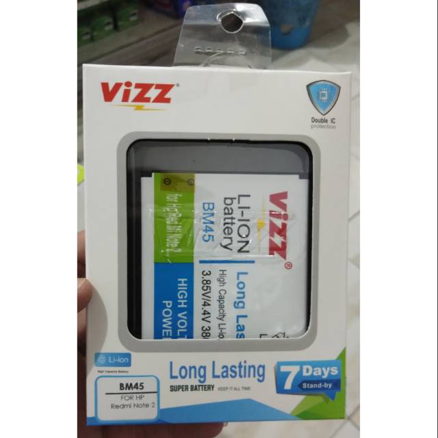 Battery vizz BM45 redmi note 2 original 100% VIZZ, rakkipanda, original FC