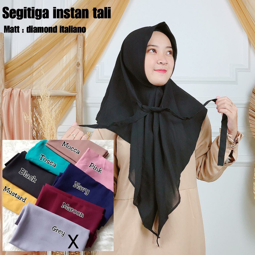 Jilbab Instan Hijab Segitiga Instan Tali