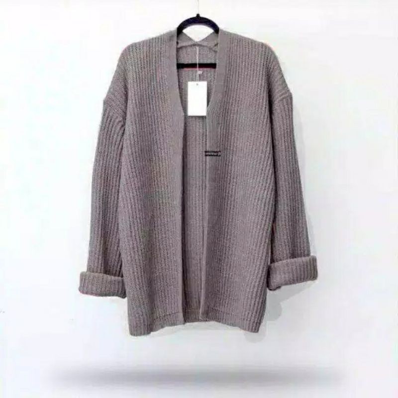 CARDY OUTER / Cardigan Oversize / Cardigan Wanita / Cardygan Rajut-Burgundy