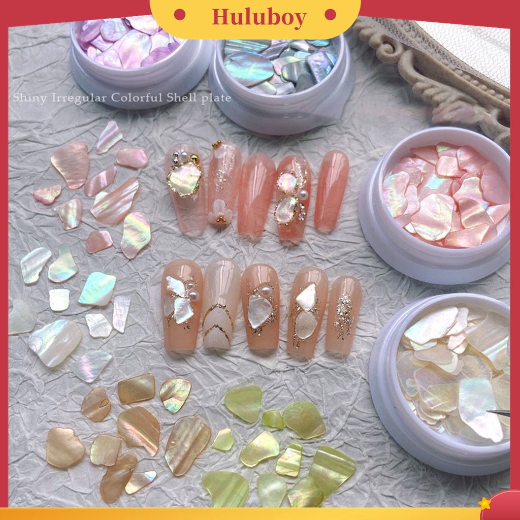 Huluboy Huluboy♡ 1 Kotak Dekorasi Kuku Ultra Tipis Warna Permen Untuk Manicure