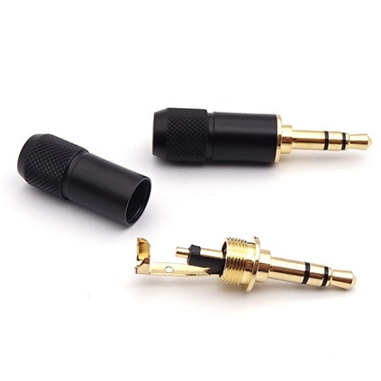 1pcs Knurled Pure copper 3.5mm plug stereo Earphone earbuds upgrade cable audio in-line type