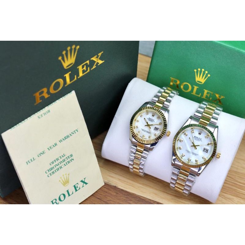 (BEST SELLER) JAM TANGAN COUPLE ROLEX 20038 DATEJUST FREE BOX ORI & PAPERBAG