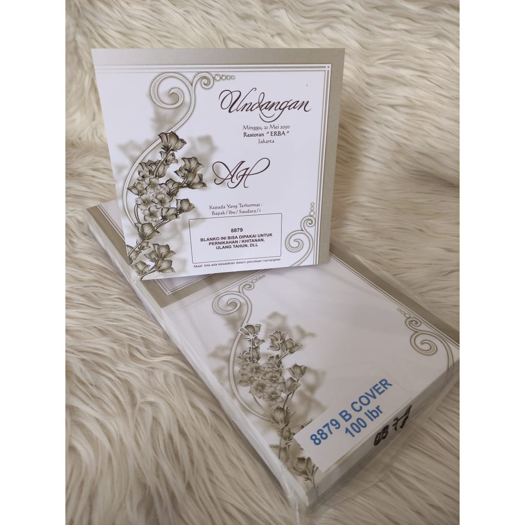 ERBA 8879 Blangko Undangan KOSONGAN, Undangan Pernikahan Murah