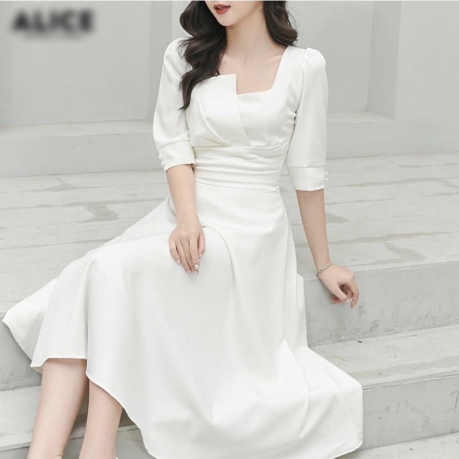 CASUAL OFFICE MIDI DRESS PREMIUM COTTON WITH FURING ALL SIZE BEST SELLER