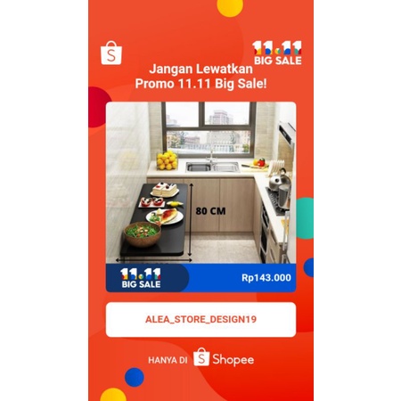 Meja Lipat Murah Meriah / Meja Lipat Gantung /Meja Lipat Belajar /Meja Laptop 60x40 cm