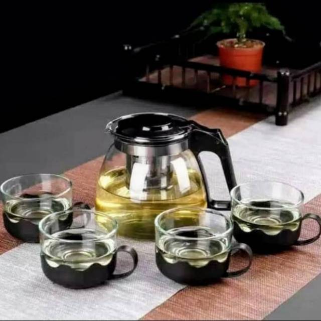 Teapot set Kaca Saringan
