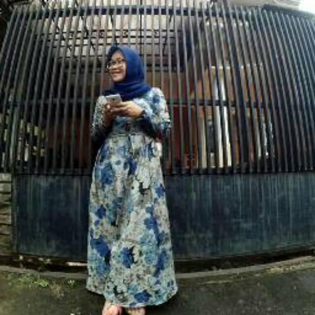 Gamis katun jepang original lyra virna magda katjep busui tangan rempel cotton syari motif batik