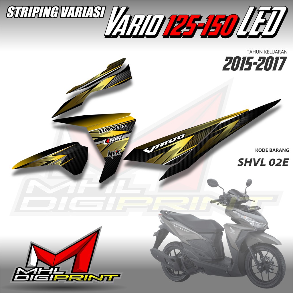 STRIPING VARIASI HONDA VARIO 125 &amp; 150 -  STIKER VARIO 125 &amp; 150 LED - SHVL 02