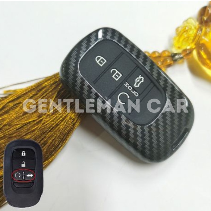 Cover Carbon Case Smart Key Casing Kunci  Smartkey All New Honda HRV Civic 2022