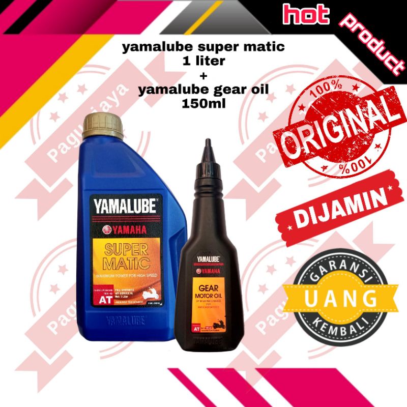 paket oli matic yamalube 1 liter + yamalube gear oil 150ml ( n max aerox lexy )