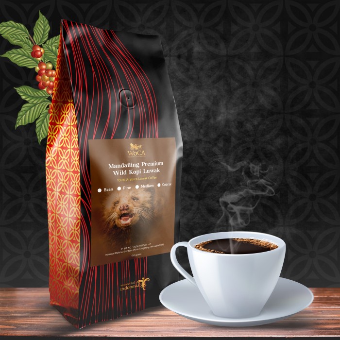 

H2J0U2J1U Woca Kopi Luwak Arabika Mandailing 150 Gram - Giling Halus HyYj