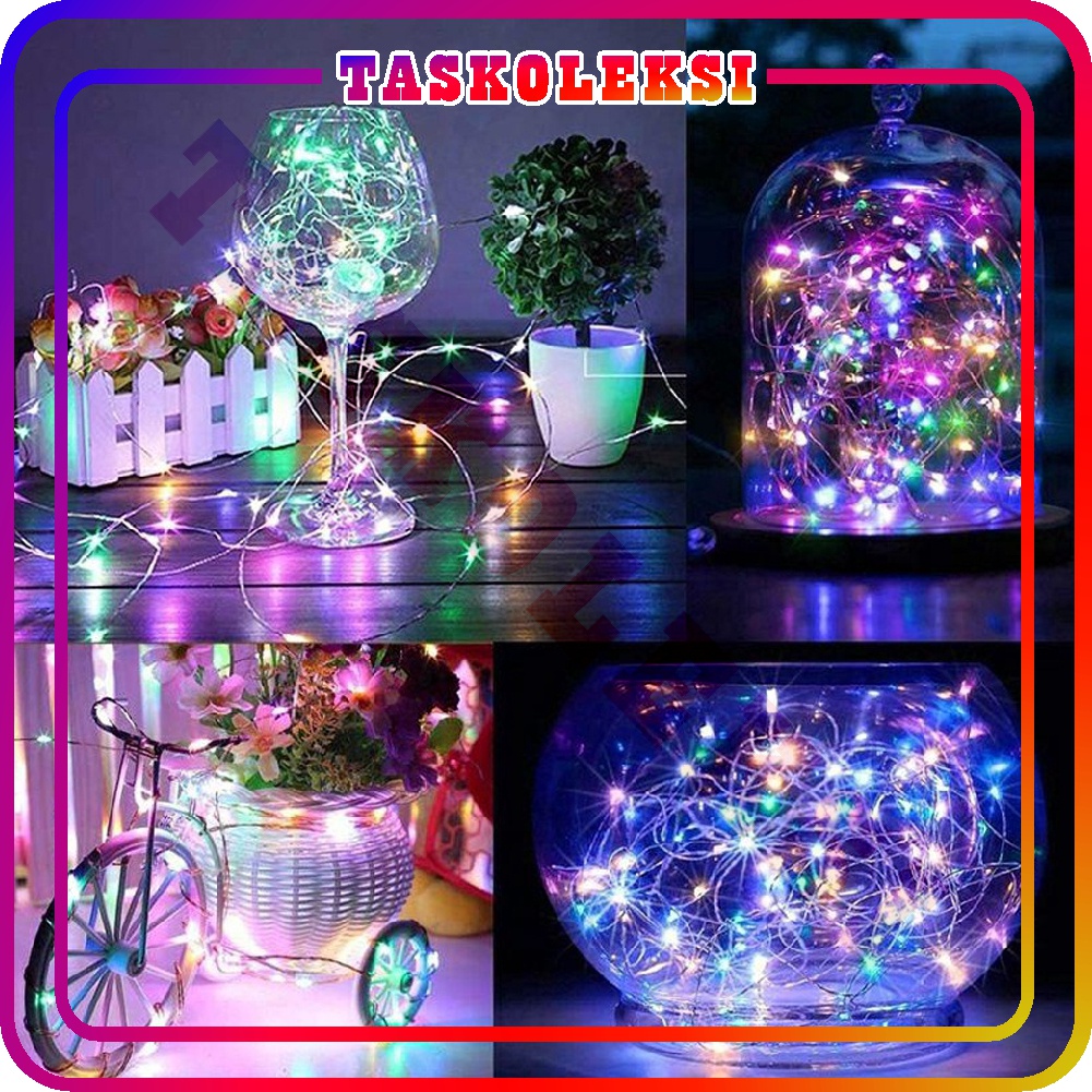 ☛TK☚ E015 E016 LAMPU HIAS TUMBLR LAMPU KAWAT LED KAWAT 1 METER / 2 METER DEKORASI LAMPU HIAS BOBO BALON PVC LAMPU CANTIK E020 E021