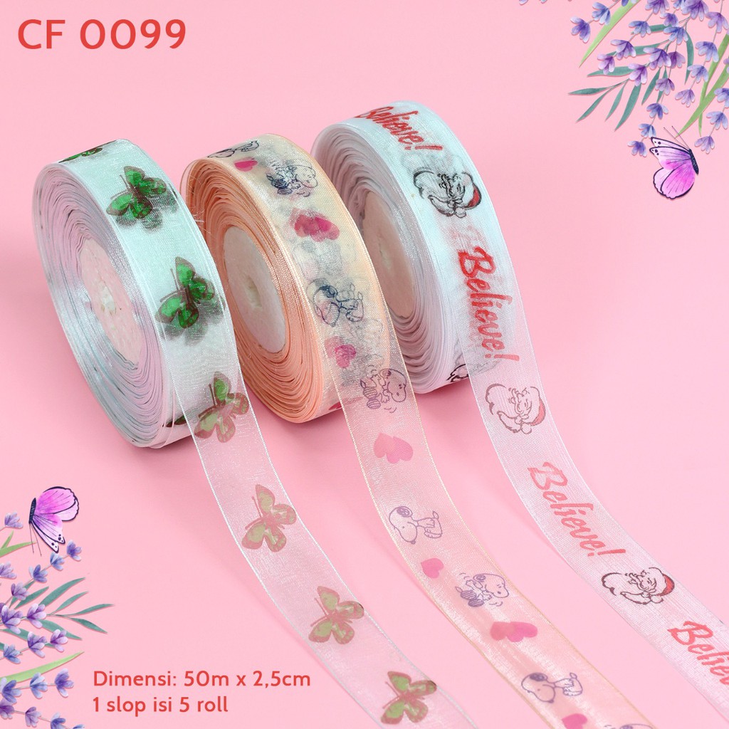 

Pita Roll Organdi Motif CF0099 - 3 Pilihan Warna/Motif