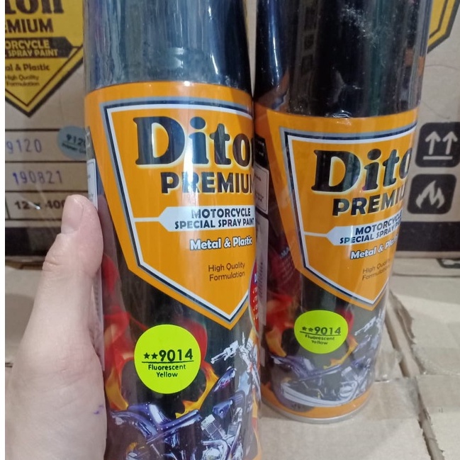 DITON Premium Pilok Pilox Cat Semprot F 9014** Fluorescent Yellow Stabilo Kuning (400cc)