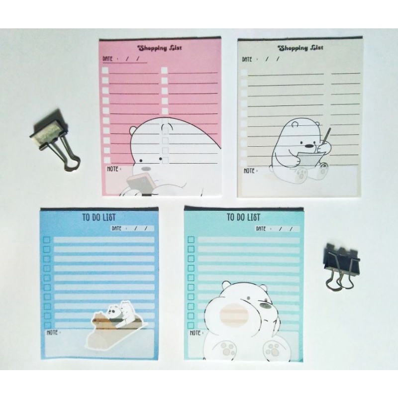 

To Do List / Shopping List Motif Ice Bear