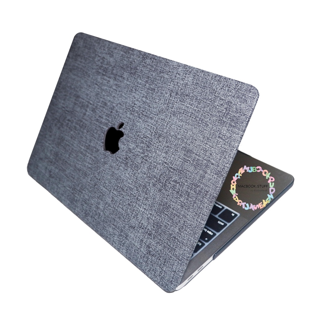 MACBOOK Case LEATHER MOTIF JEANS DENIM ASH NEW AIR PRO RETINA 11 12 13 14 15 16 INCH NON /  WITH CD ROOM / TOUCHBAR / TOUCH ID / M1 2020 2021 2022