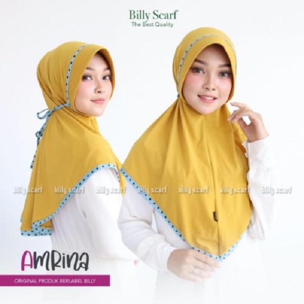 Jilbab Jersi Pet Alena Hijab Instan Bergo Monata List Polkadot // Jilbab Instan Jersey Inayah