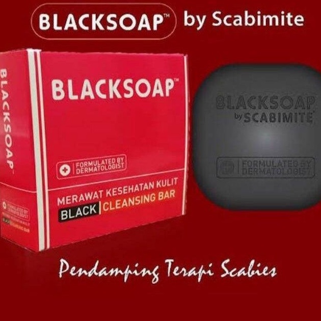 Sabun BlackSoap  60gr . Sabun Blacksoap Anti Scabies.100%Original