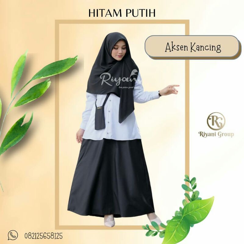 SERAGAM HITAM PUTIH/GAMIS DINAS PNS PDH ORIGINAL RIYANI
