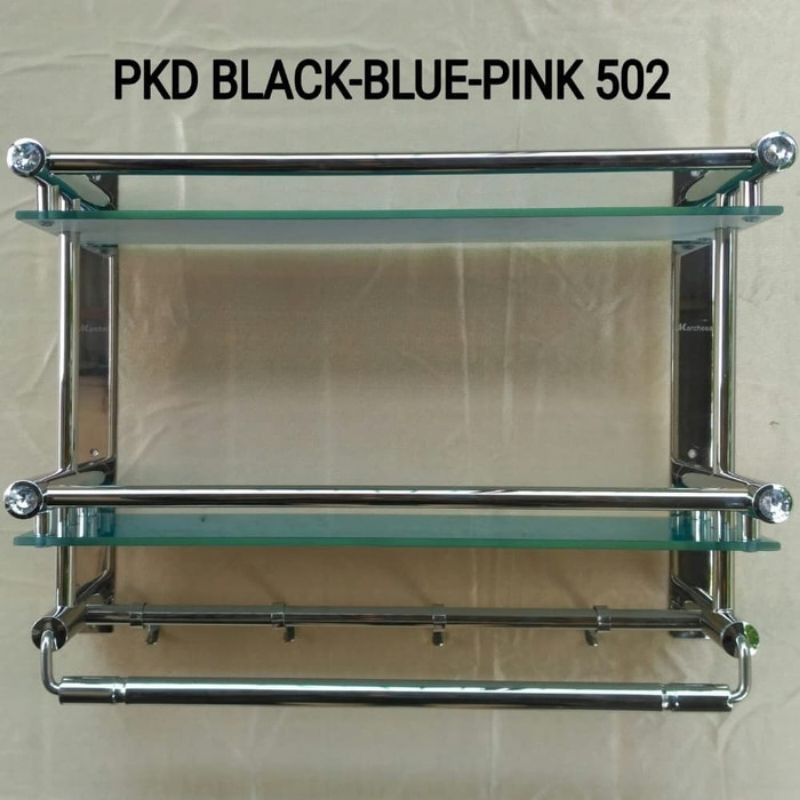 Rak Sabun Dan Rak Dapur 2 Tingkat 502 Stainless Steel Dan Kaca