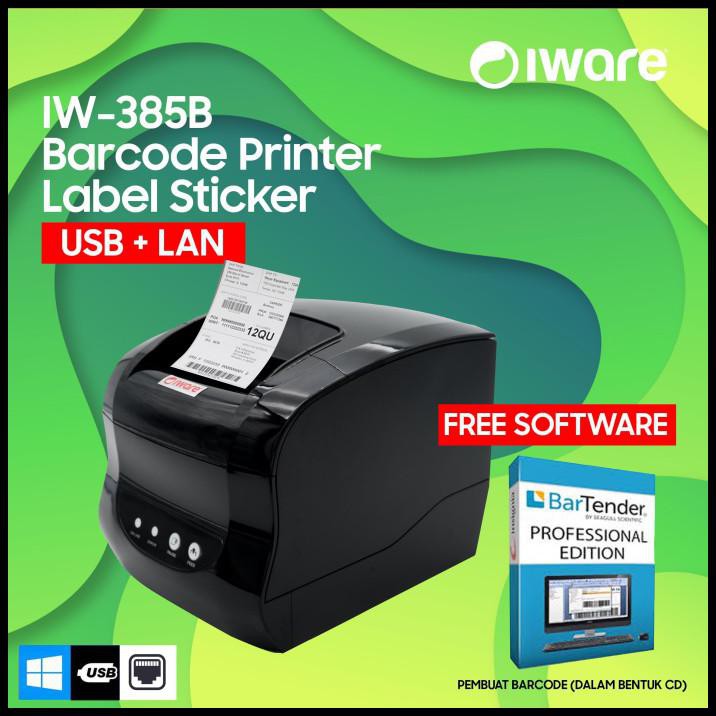 Shazfa.10 | Printer Barcode Label Alamat Tanpa Tinta - Cetak Alamat Toko Online - 80Mm Usb Lan