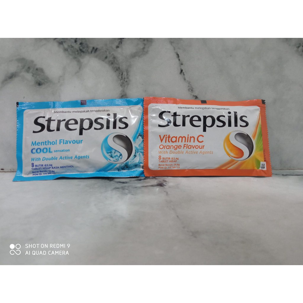 STREPSILS COOL ORANGE Isi 8 Tablet Hisap - Melegakan Radang Tenggorokan