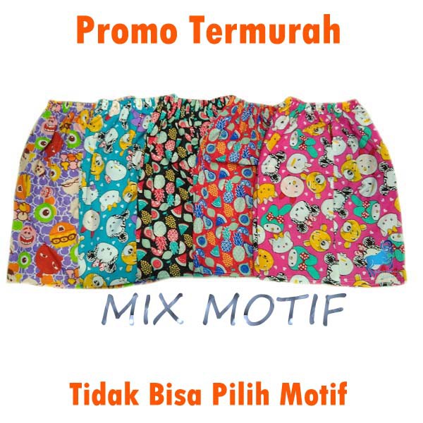 MOTIF RANDOM (DEWASA) - CELANA PENDEK - SANTAI TIDUR KOLOR PIYAMA Motif Warna LUCU