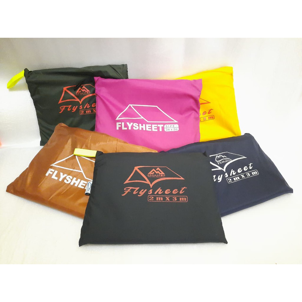 【Warna ~ COD】 Flysheet 3x2 Meter Waterproof 8 Lubang Lobang` Tenda Anti Air 2x3 m` 3*2 Bivak 2*3