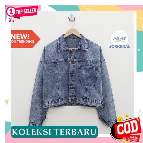 Jaket Jeans Wanita Dewasa Tanggung / Jaket Jeans Wanita Korea Oversize / Jaket Jeans Korean Style Cr