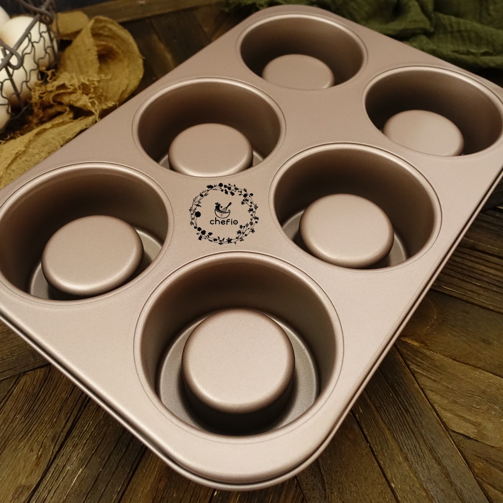 Chefio Loyang Bowl Maker Cupcake Muffin 6 Cup / Loyang Mangkuk Premium