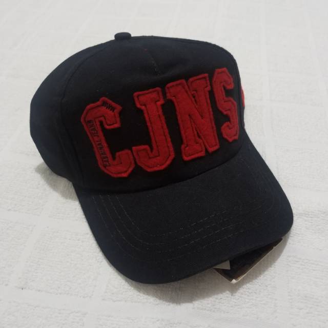 Topi Pria Baseball Cardinal Jeans Original Black Red