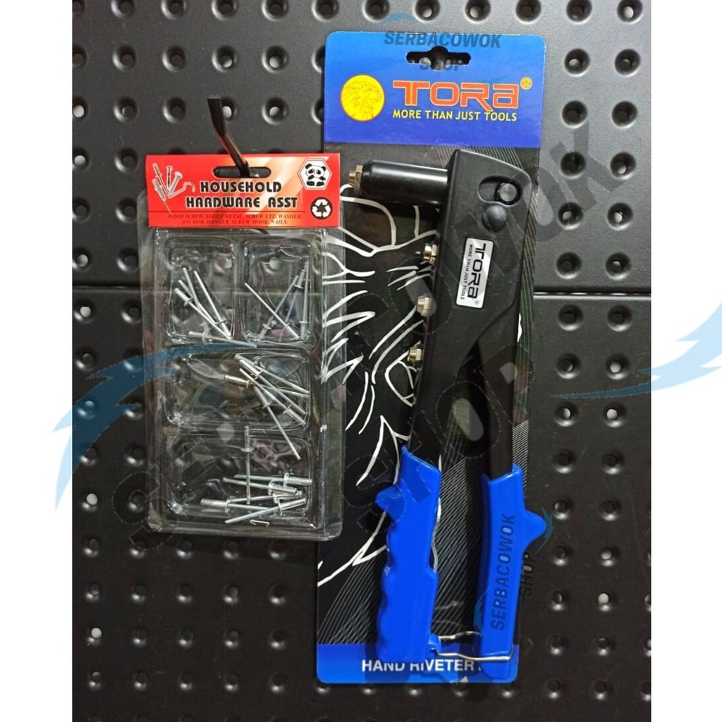 Promo Tora Tang Rivet Hand Riveter Body Hitam + Bonus Paku Tembak Termurah Berkualitas