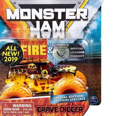 Hot Sell - Monster Trucks Hot Wheels Monster Jam GRAVE DIGGER & FIRE GRAVE DIGGER SPIN MASTER skala