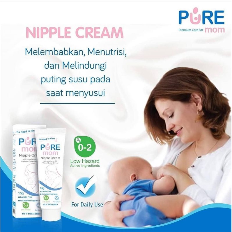 Pure Mom nipple cream 15 gr / cream u puting puremom