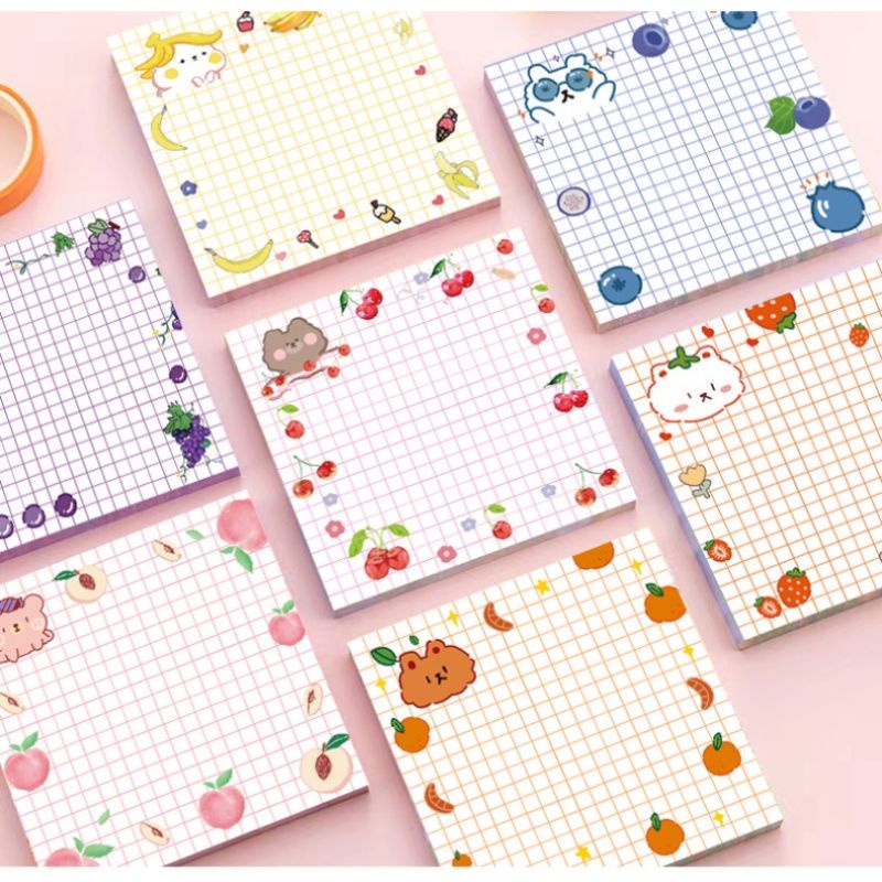 

Korean Fruit Style Sticky Note Grid