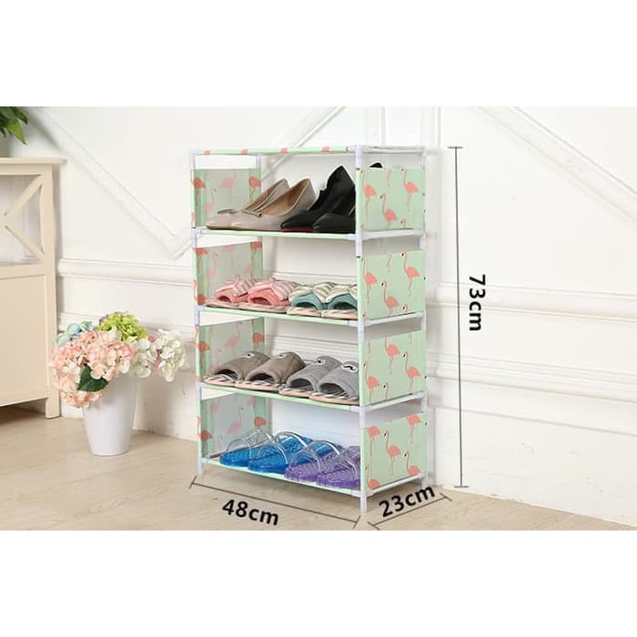 [700GR] LT - Rak sepatu MOTIF 5 SUSUN
