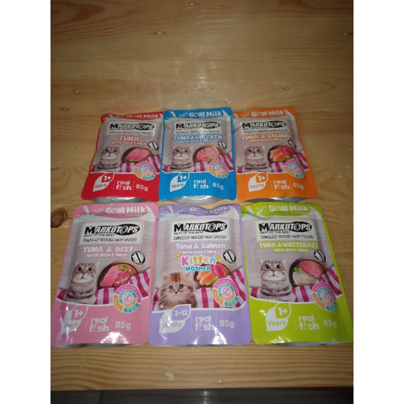 markotops sachet 85gram all varian markotops pouch makanan kucing basah wetfood