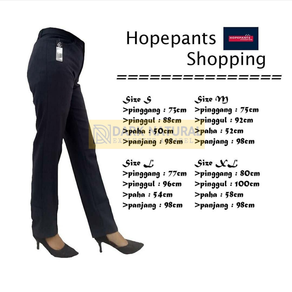 Celana Kerja Formal Wanita Slimfit Bahan Semi Wol Pinggang Full Karet dan Regular Resleting