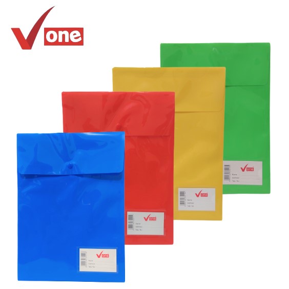 V One Map Plastik Tegak + Name Tag Folio Per Pcs