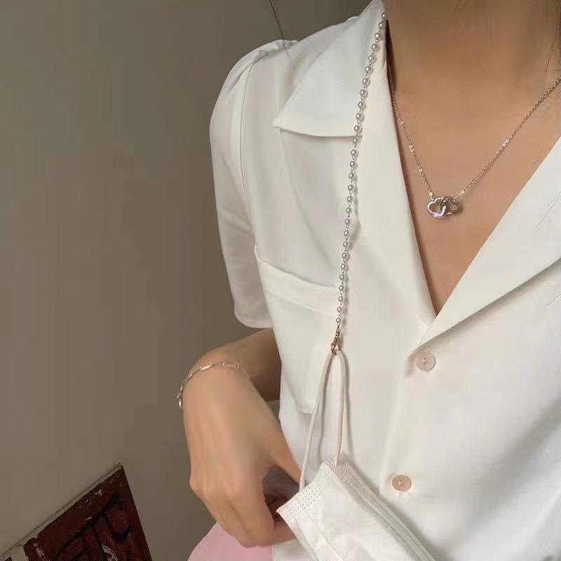 Kalung Rantai Klavikula Desain Niche Hati Gaya Korea Untuk Wanita