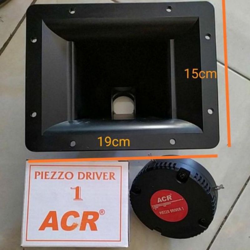 Paket Driver tweeter Acr Piezo 300w  dan Horn Corong 15x19cm ORI