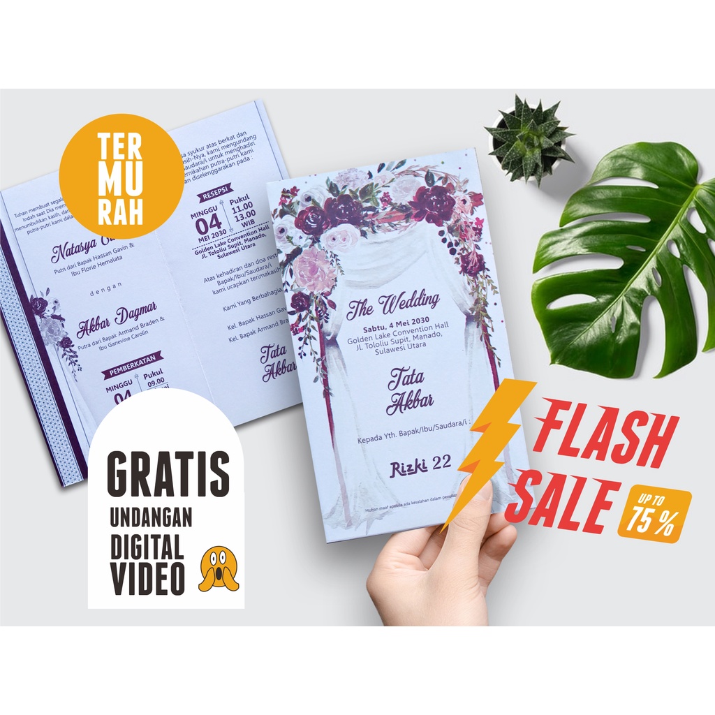 UNDANGAN PERNIKAHAN / Percetakan Undangan Pernikahan Berkualitas, Simpel, Elegan, Ekonomis