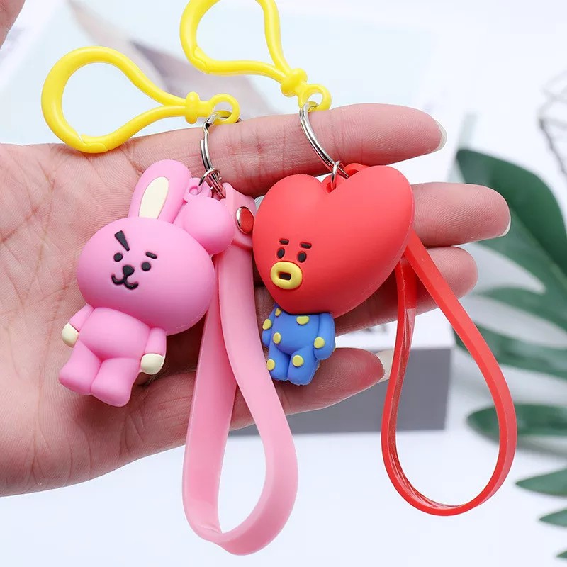 Gantungan Boneka KPOP  MF05 Bentuk Kipas Bintang Lucu Mang Van Tata Chimmy RJ Cooky Shooky Koya