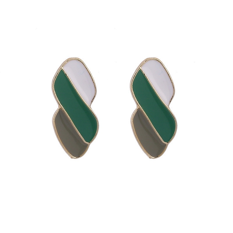 Anting drop glaze Kecil Warna Kontras Untuk Musim Panas