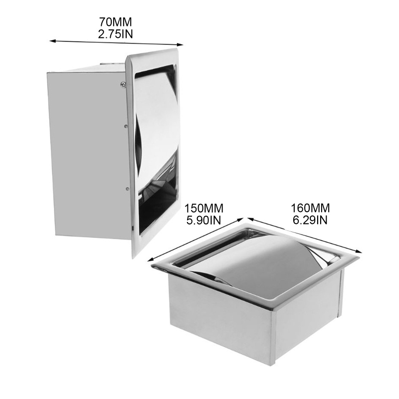 Gro Rak Holder Tisu Gulung Bahan Stainless Steel Untuk Kamar Mandi