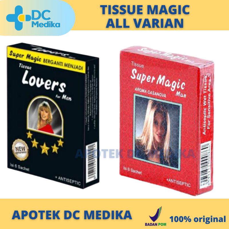 Tissue Magic / Tisu Magic / Supermagic / Super Magic / Lovers For Man / Cassanova / Hitam / Merah / Man / Pria Dewasa