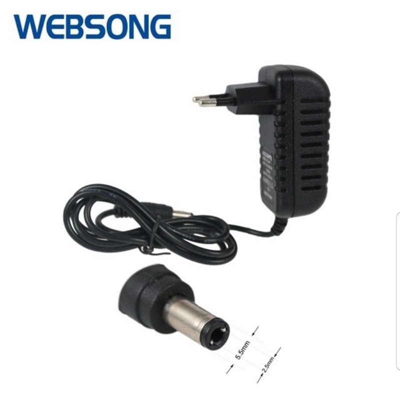 Adaptor 12V 1A Jack DC 5.5x2.5 WEBSONG