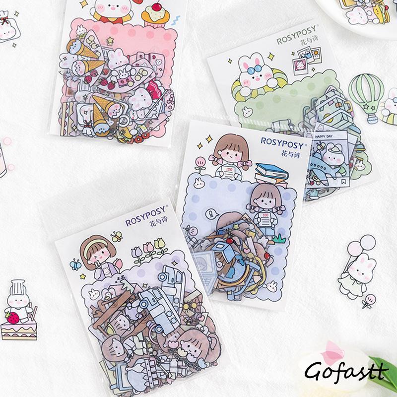 

Tas Stiker Seri Lucu Pola Kartun Lucu Stiker Dekoratif Tenda Tangan Pelajar / Korea Anti Air Stiker G
