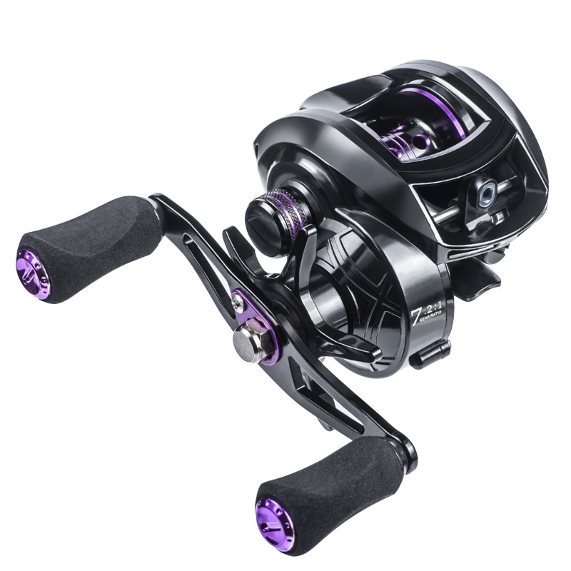 Baitcasting Reel reel pancing BC reel kiri handle 7.2:1 Fishing Reel 10KG Max Drag alat pancing Fishing reel bc murah